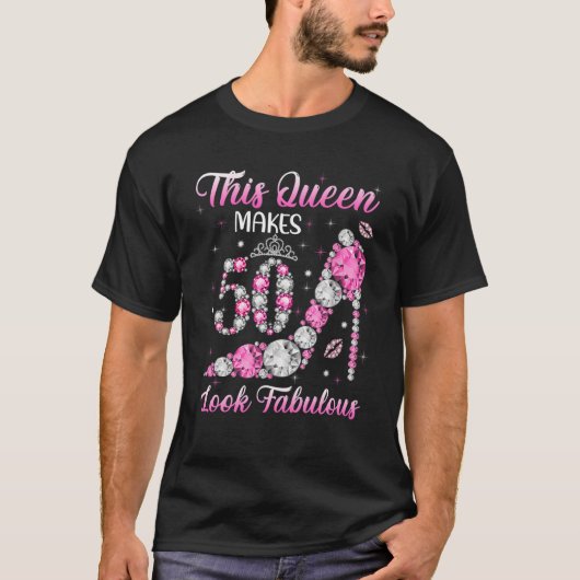 T-shirt 50E Anniversaire S Pour Femmes Reines 1972 Diamant (Devant)