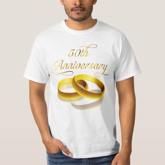 T-shirt 50e anniversaire | Script Gold (Devant)