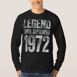 T-shirt 50e anniversaire Septembre Né 50 ans Légende depui