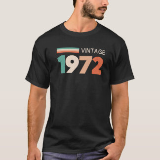 T-shirt 50E Anniversaire T Vintage 1972 50 Ans Design