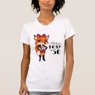 T-shirt 50e anniversaire Tartan Fox écossais   Foxy À 50