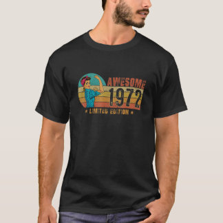 T-shirt 50e anniversaire Vintage 1972 stupéfiant depuis 19