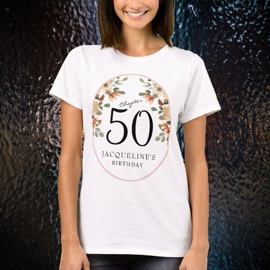 T-shirt 50e anniversaire Vintage Floral