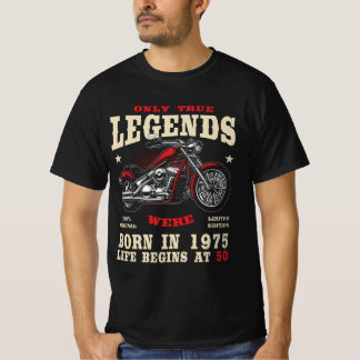 T-shirt 50e Birthday Man Biker Motorcycle Chopper 1975
