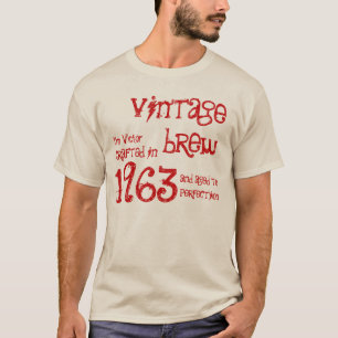 T-shirt 50e cadeau d'anniversaire 1963 Vintage Brew Red G2