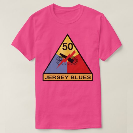 T-shirt 50e division blues jersey de la division blues ave (Design devant)