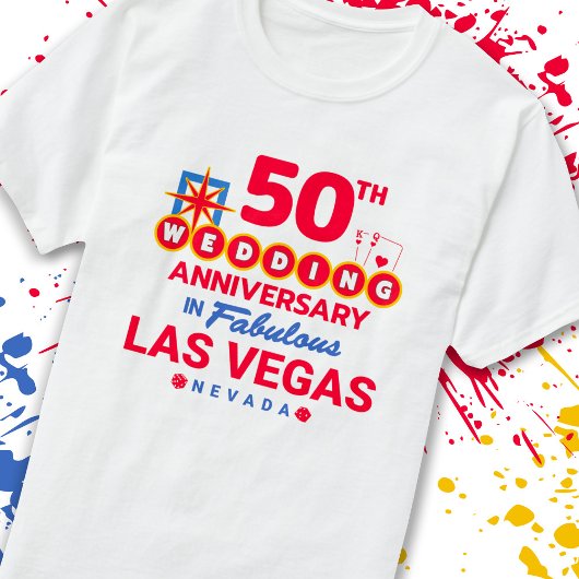 T-shirt 50e Wedding Anniversary Couples Las Vegas Trip