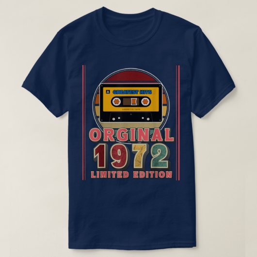 T-shirt 50th Birthday Gift Greatest Hits Retro Music Casse (Design devant)