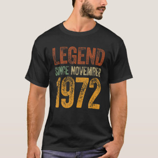 T-shirt 50Th Birthday Tee November Born 50 Years Legend Si