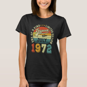 T-shirt 51 Ans Awesome Depuis Juillet 1972 51ème Anniversa