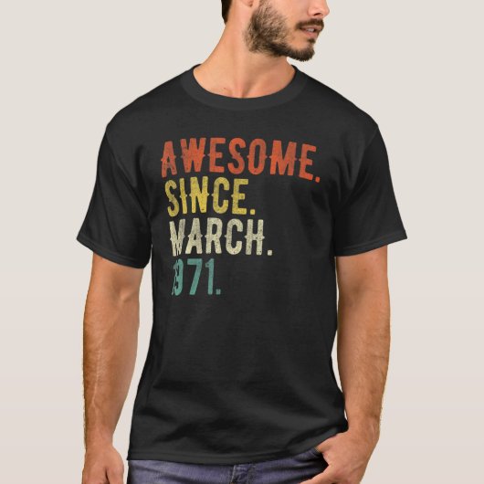 T-shirt 51 Ans Mars 1971 1 (Devant)