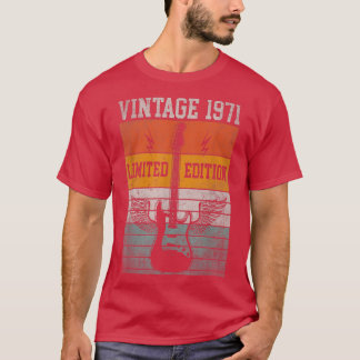 T-shirt 51 ans Vintage 1971 Limited Edition 51st Bir