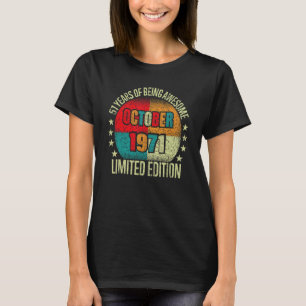 T-shirt 51 ans Vintage octobre 1971 Anniversaire