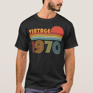 T-shirt 51 Year Old Birthday Gift Vintage Retro Sunset Bor