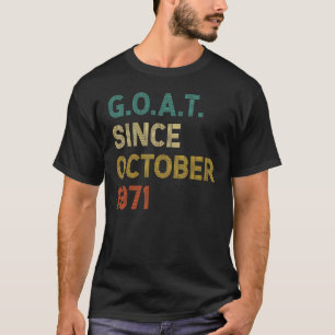 T-shirt 51e anniversaire 51 ans chèvre depuis octobre 1971