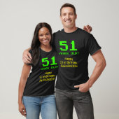 T-shirt 51e anniversaire : Amusant, 8 bits Look, Nerdy / G (Unisexe)