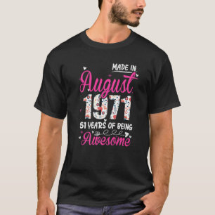 T-shirt 51e anniversaire extraordinaire depuis août 1971 F