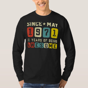 T-shirt 51e anniversaire stupéfiant depuis mai 1971 Vintag