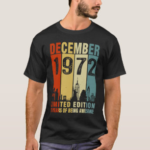 T-shirt 51e anniversaire Vintage décembre 1972 51 ans