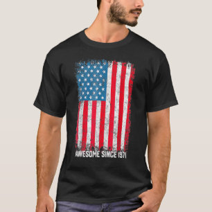 T-shirt 51e anniversaire Vintage Usa Drapeau stupéfiant de