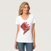 T-shirt 51e - État de Washington DC Drapeau Borderline (Devant entier)