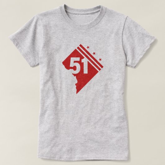 T-shirt 51e statut d'État à Washington DC (Design devant)