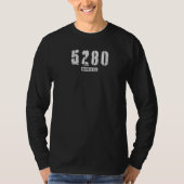 T-shirt 5280 Denver Co Edgy Rough Crayon Avec Détails (Devant)