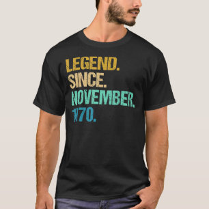 T-shirt 52 Ans Awesome Depuis Novembre 1970 52nd Bir