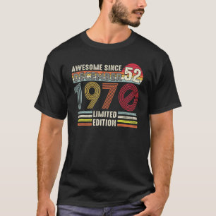 T-shirt 52 Ans Décembre 1970 52e Anniversaire