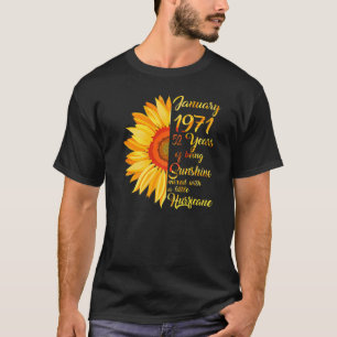 T-shirt 52 Ans Né En Janvier 1971 52e Anniversaire Fils