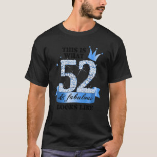 T-shirt 52 & Fabulous I Blue White Party Group Candid Phot