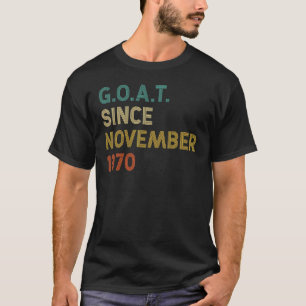 T-shirt 52e anniversaire 52 ans chèvre depuis novembre 197