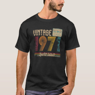 T-shirt 52E Anniversaire Cadeaux Cassette Vintage 1971 Lim