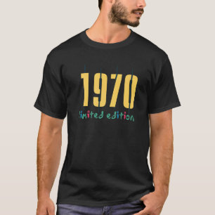 T-shirt 52e anniversaire Dames Mens 52 ans 1970 7