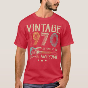 T-shirt 52e anniversaire femmes hommes Vintage stupéfiant