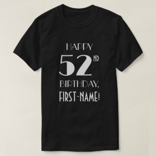 T-shirt 52e fête d'anniversaire - Style Art Déco inspiré