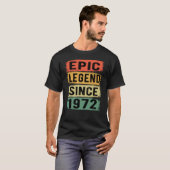 T-shirt 53 ans Anniversaire 1972 Epic Legend 53e anniversa (Devant entier)