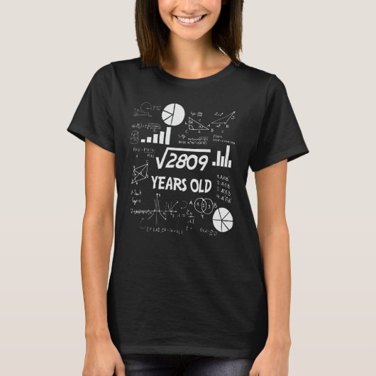 T-shirt 53 ans Enseignant des mathématiques Anniversaires (Devant)