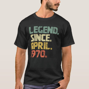 T-shirt 53 ans Hommes Femmes Légende depuis avril 1970