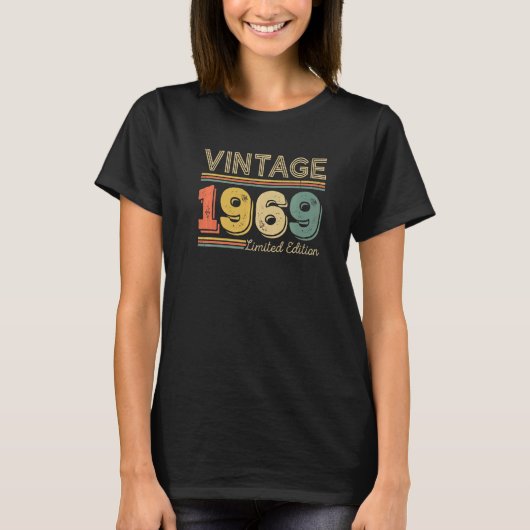 T-shirt 53 ans Vintage 1969 53e anniversaire (Devant)