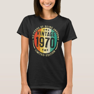 T-shirt 53 ans Vintage 1970 anniversaire 53e anniversaire
