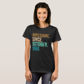 T-shirt 53 Years Old Awesome Since October 1969 53rd Birt (Devant entier)