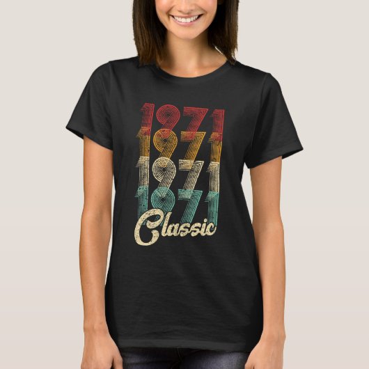 T-shirt 53e anniversaire Cadeau classique 1971 53 ans (Devant)