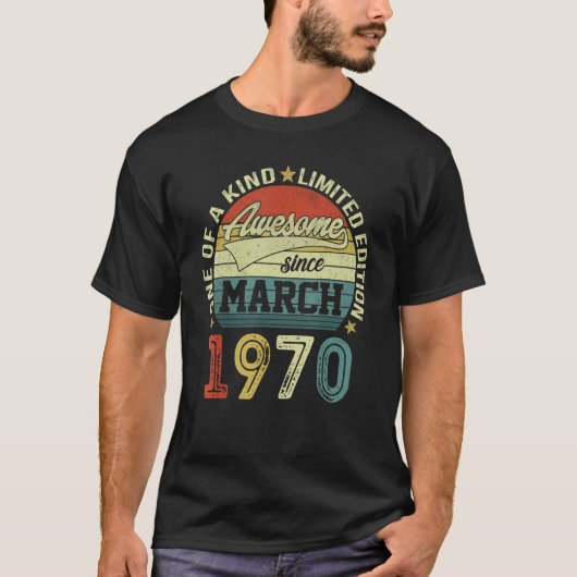 T-shirt 53e anniversaire Tee - shirts 53 ans Awesome depui (Devant)