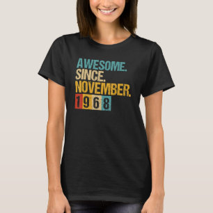 T-shirt 54 Ans Awesome Depuis Novembre 1968 54th Bir
