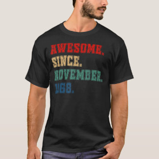T-shirt 54 Ans Awesome Depuis Novembre 1968 54th Bir