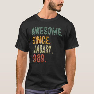 T-shirt 54 Ans Incroyable depuis janvier 1969 54e anniver