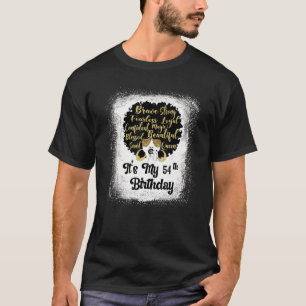 T-shirt 54 Ans Leopard Melanin fille C'est mon anniversair