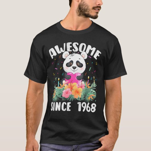 T-shirt 54 Ans Panda Lover Awesome depuis 1968 54e B (Devant)