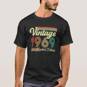 T-shirt 54 Ans Vintage 1969 Né En 1969 54ᵉ